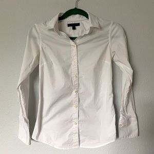 Banana Republic Women’s Riley Shirt - White Button Down Shirt